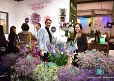 Anat Moshes together with Danziger's new global marketing manager Liat Shemer presenting their new cut flower varieties